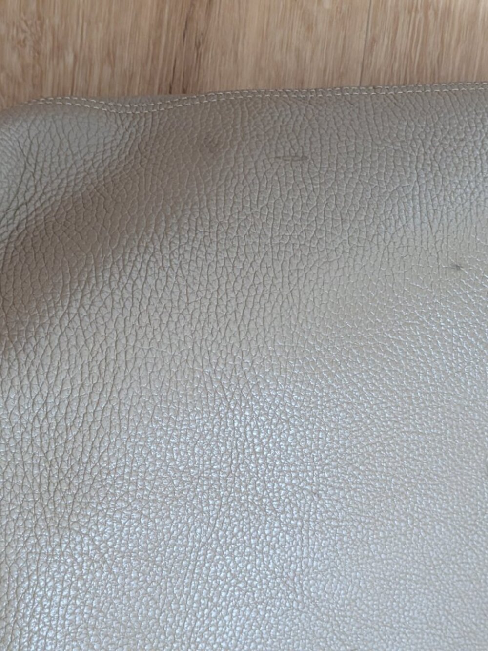 Cuyana Leather Tote Bag Taupe Pebbled Minimalist Shoulder Bag Work Everyday READ - Picture 4 of 16